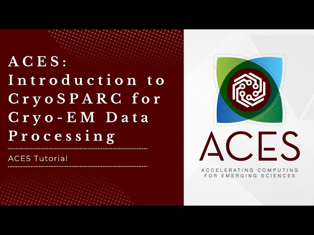 ACES Tutorial:  Introduction to CryoSPARC for Cryo EM Data Processing (Fall 2025)