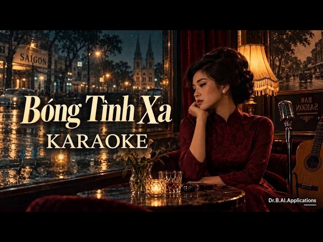 Bóng Tình Xa | KARAOKE TONE NU |Sài Gòn Xưa