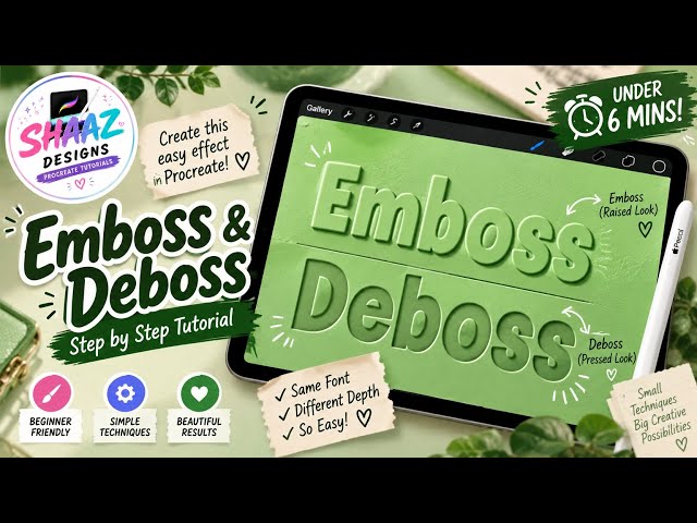 Create Emboss & Deboss Effect in Procreate | Step-by-step Tutorial