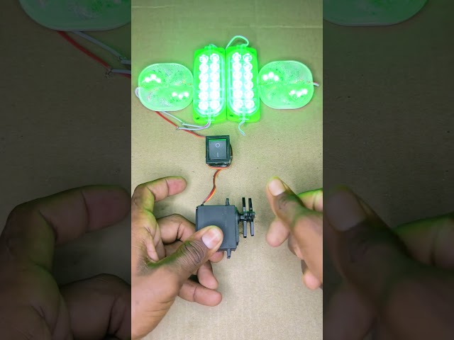 Two Bike Bulb Light & Two Alert Servo Strip Light Powering Using From Metal generator • Dc Motor