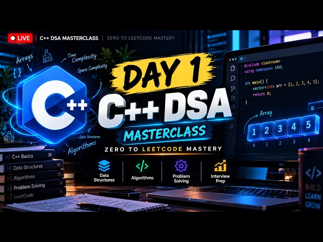 Day 1: Array Fundamentals & The LeetCode Mindset | C++ DSA Masterclass