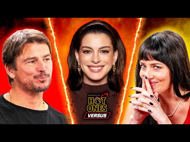 Anne Hathaway Hosts Dakota Johnson vs. Josh Hartnett | Hot Ones Versus