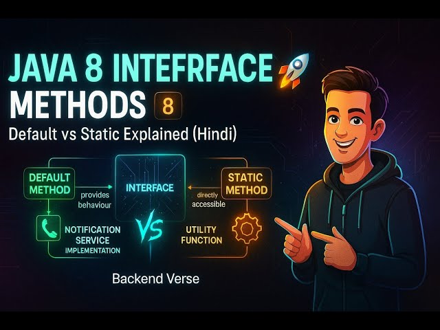 Java 8: Interface Default vs Static Methods Explained | Easy Tutorial with Examples 🚀