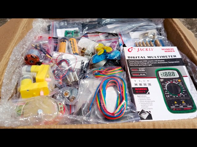 Cheap Science Kit With DC Motors & Electronics Components! | Budget Unboxing
