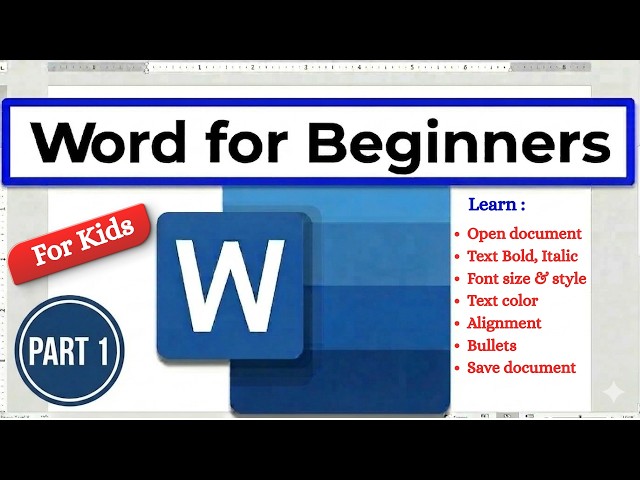 Microsoft Word Practical Session for Kids | Step-by-Step Tutorial | Part 1