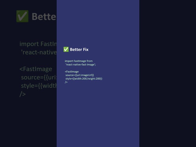 Follow for daily React native fixes 💙#reactnative #mobileappdevelopment #coding #android #ios