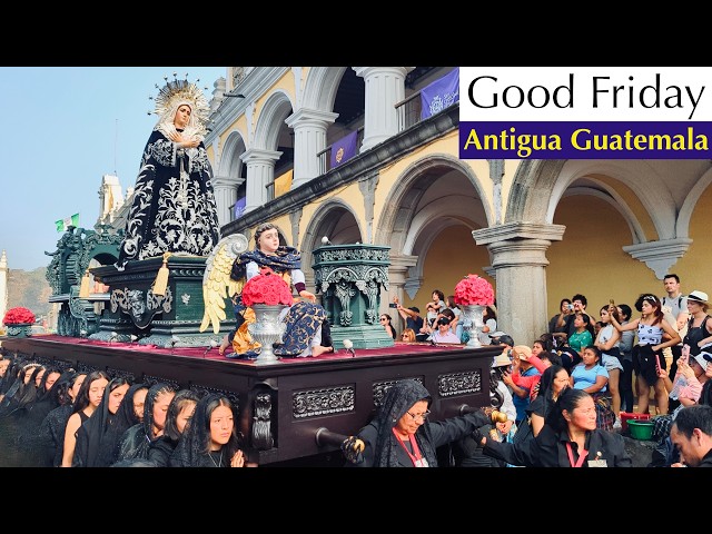 Must See Cathedral Ruin in Antigua Guatemala & Good Friday Parade: I Got Stuck In The Crowd![#136]