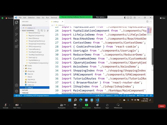 React JS Tutorial Session 47