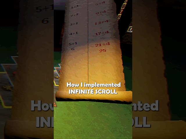 Infinitely unraveling scroll