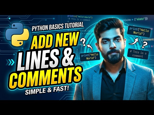 How to Add New Lines & Comments in Python  Python Basics Tutorial | Lec 2