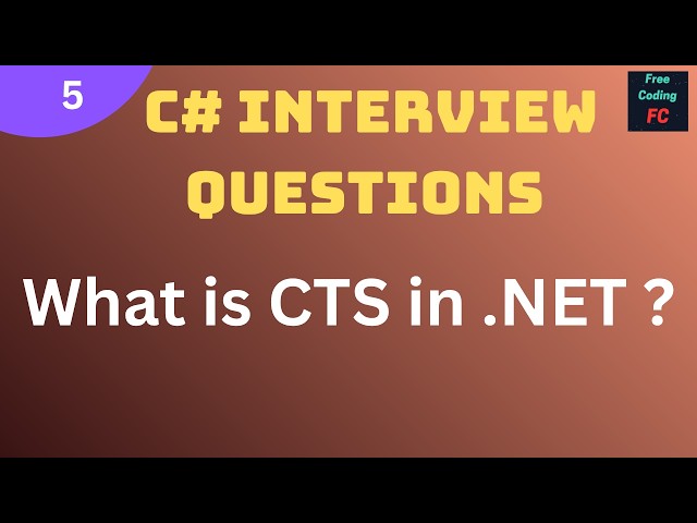 What is CTS in .NET ? | C# Interview Questions |