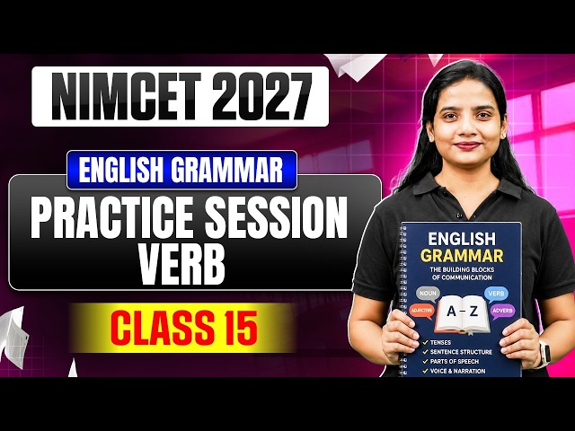 NIMCET 2027 Vocabulary Series | Practice Session VERB Class 15