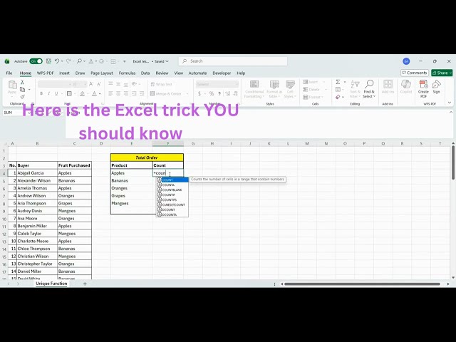 The UNIQUE Function You Need to Know.