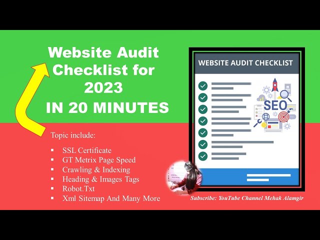 how to do a seo website audit in 2023 | seo course 2023