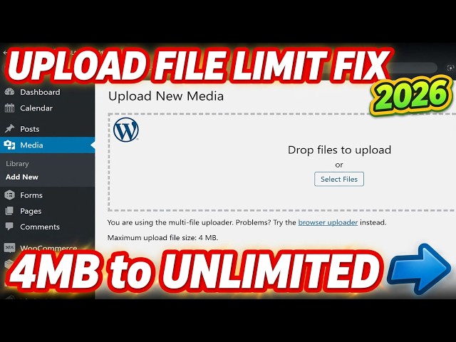 how to increase maximum upload file size in wordpress fix 4mb to 2gb 2026