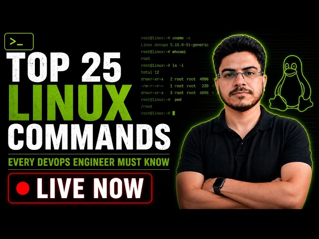 Top 25 Linux Commands Every DevOps Engineer Must Know in 2026 | Linux for DevOps Interviews #devops