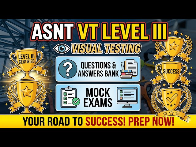 ASNT VT Level III Questions  Answers Bank & mock exams🏆🏆🏆