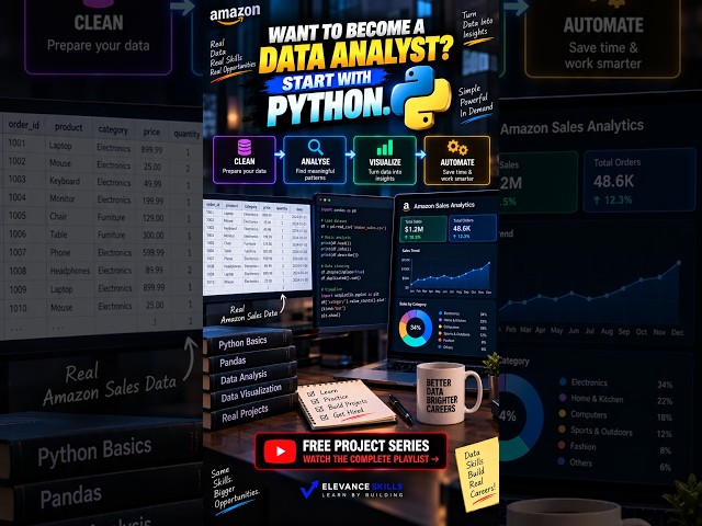 Why Python Matters for Data Analytics 🐍📊 #elevanceskills #technology #skillstruct