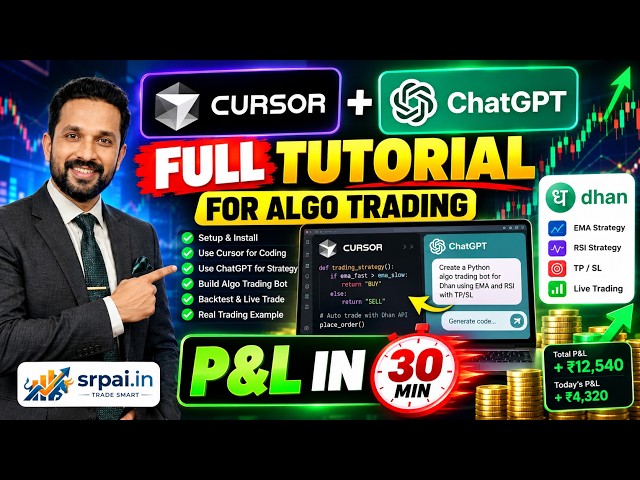 Cursor + ChatGPT Full Tutorial for Algo Trading | Build a Trading Bot & P&L in 30 Minutes