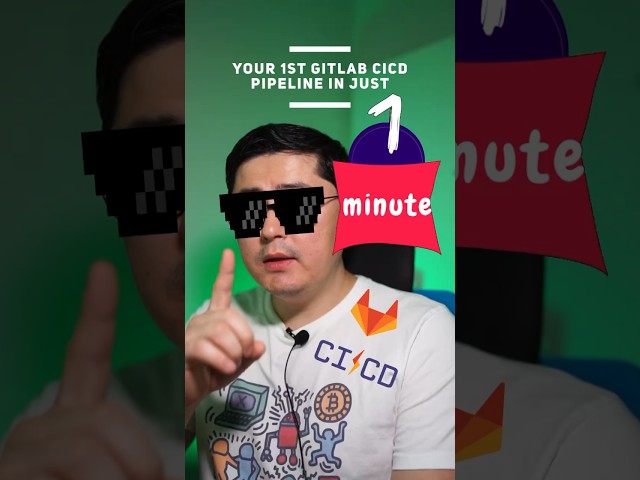 Create your first GitLab CI/CD pipeline in 1 minute! #cicd #devops #gitlab #coding