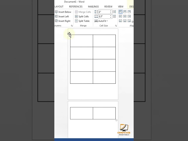 Multiple ID Cards design in MS word