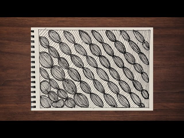 Part 1 Simple Zentangle pattern for beginner | Step by step | Drawing | easy doodle art #zentangle