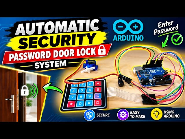 Automatic password door lock system using arduino project