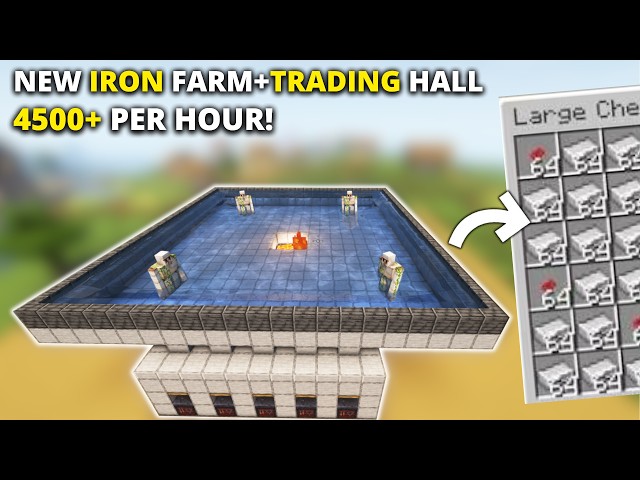 Minecraft 26.2+ Easy IRON Farm Tutorial - 4500+ Per Hour