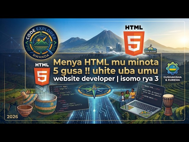 HTML STRUCTURE MU MINOTA 5 | Menya Uko HTML Yubakwa! | Isomo rya 3