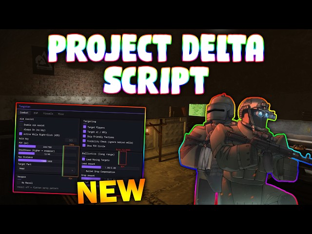 *NEW* Project Delta Script (PASTEBIN 2026) (AIM BOT , ESP , BOX ESP , TEAM CHECK )
