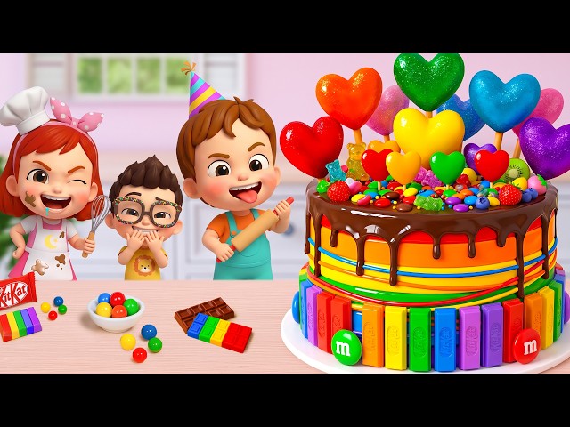 Best Miniature Rainbow Cake Tutorial 🌈 Yummy Mini Rainbow Chocolate Heart Cake Recipe 🍰 Yummy Teeny