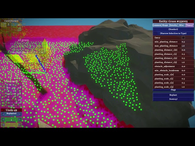 First Draft of the "Fancy" Grass System in The Witness