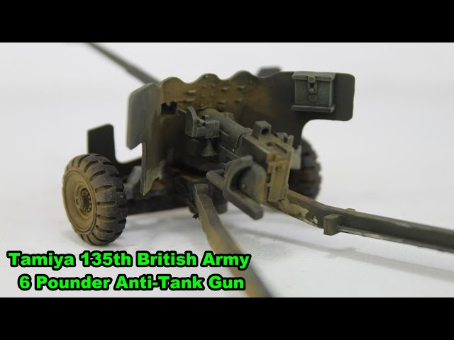 Tamiya 135th British Army 6 Pounder Anti-Tank Gun Completed Model Kit