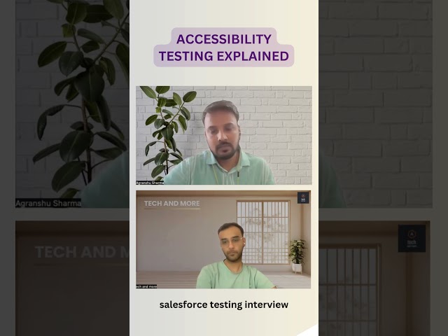 Accessibility Testing Explained | Software Testing Interview Question #softwaretestinginterview