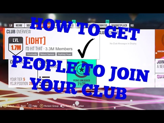 How To Get People To Join Your Club In Forza Horizon 3