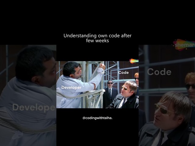 When you try to read your own code after a few days #viral #developer #coding
