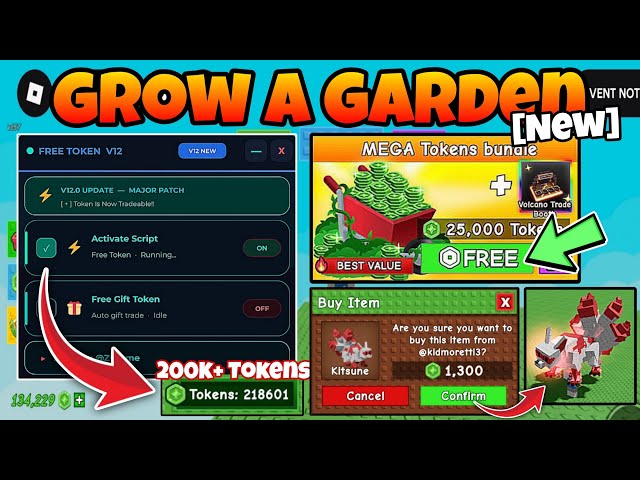 [🎁TOKEN] Grow A Garden Script Updated Infinity Trade Tokens !! Best Roblox Script || Roblox