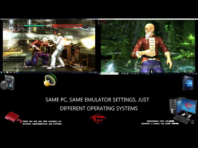 TEKKEN 6 1st 3 FIGHTS RPCS3 SPEED COMPARISONS WINDOWS 7 VS WINDOWS 10 SAME SETUP 2019.05.10