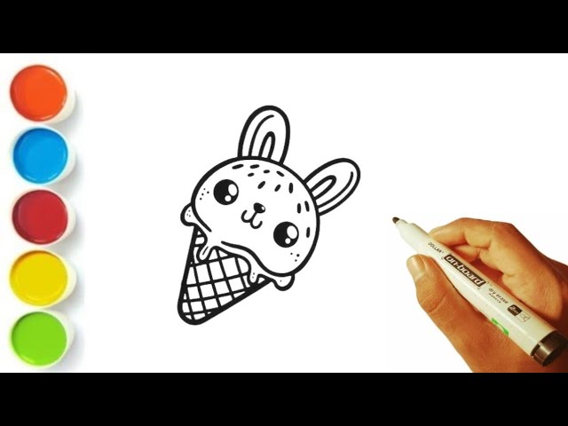 Ice 🍦 cream 🍨 Drawing, Painting 🎨 & Coloring For Kids and Toddlers Child Art #icecreamdrawing