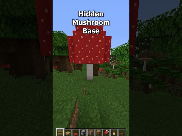 Easy HIDDEN Mushroom Starter Base in Minecraft! #minecraft #building