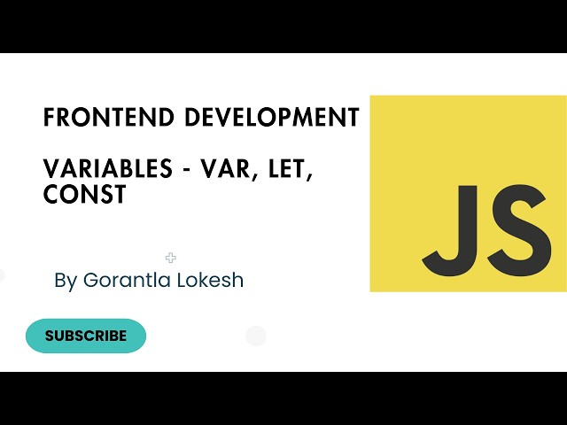 JavaScript Tutorial for Beginner #3: Variables (var, let, const) #variables #javascript