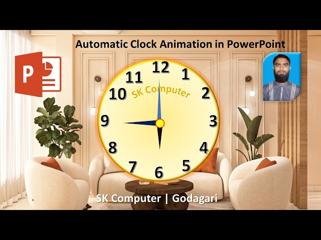 Automatic Clock Animation in PowerPoint in Bangla | SK Computer