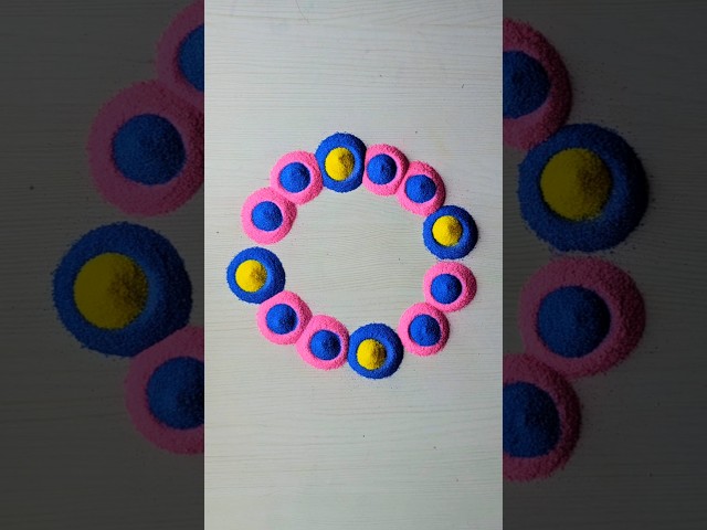 simple 😂😁rangoli | satisfying rangoli | ASMR#rangoli​​ #rangolidesigns​​ #indianart​​ #asmr