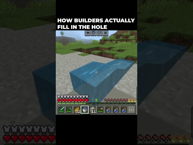 how builders actually fill the hole minecraft shorts #minecraftshorts #minecraft #gaming #trending