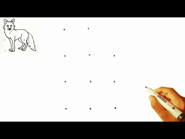 How to draw Fox 🦊 from dots very easy step by step