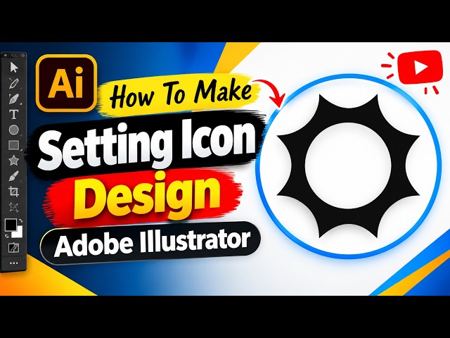 How To Make Setting Icon Design Adobe Illustrator