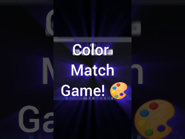 I Coded a Color Match Game in JS! 🎨 | #shorts #coding