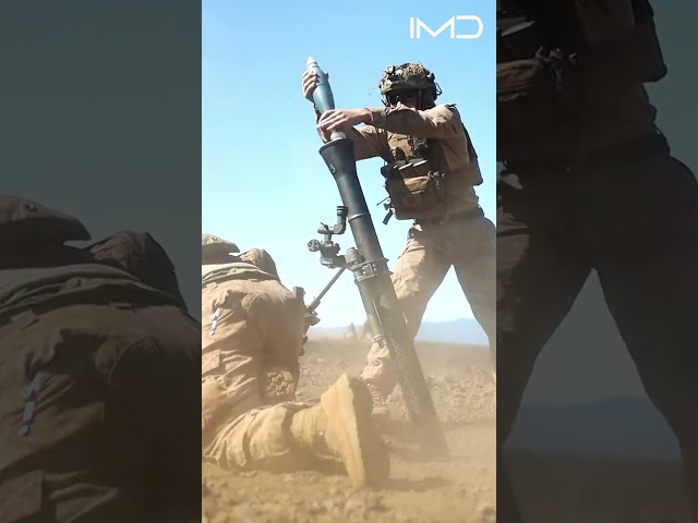 US Marines Conduct Live Fire Mortar Drills
