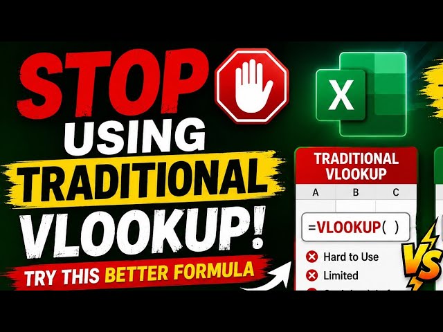 Stop Using Traditional VLOOKUP! Try This Better Excel Formula 🔥 Trending vlookup in Excel 