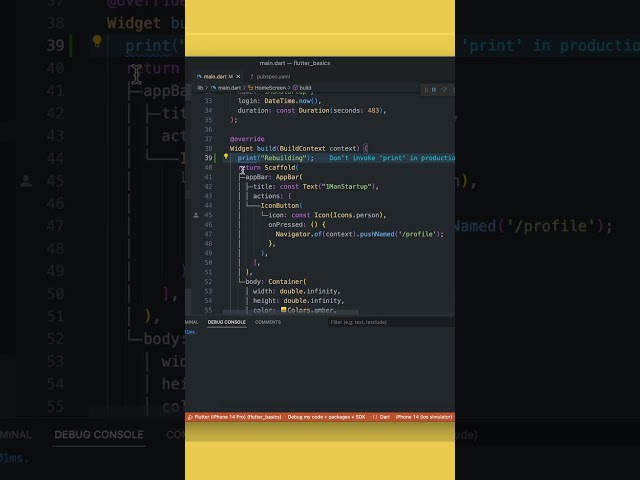 Flutter Debug Print